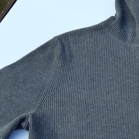Style&co. Grey Ribbed Turtleneck ~ Classic Neutral Wardrobe Staple Sz XL - Picture 4 of 8